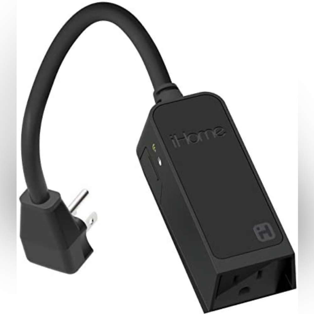 iHome iSP100 Wifi Outdoor Smart Plug, Water Resistant Featuring Voice Control